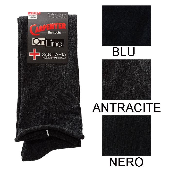 CARPENTER CALZA LUNGA CALDO COTONE SANITARIA 0357 NERO TG.39/46