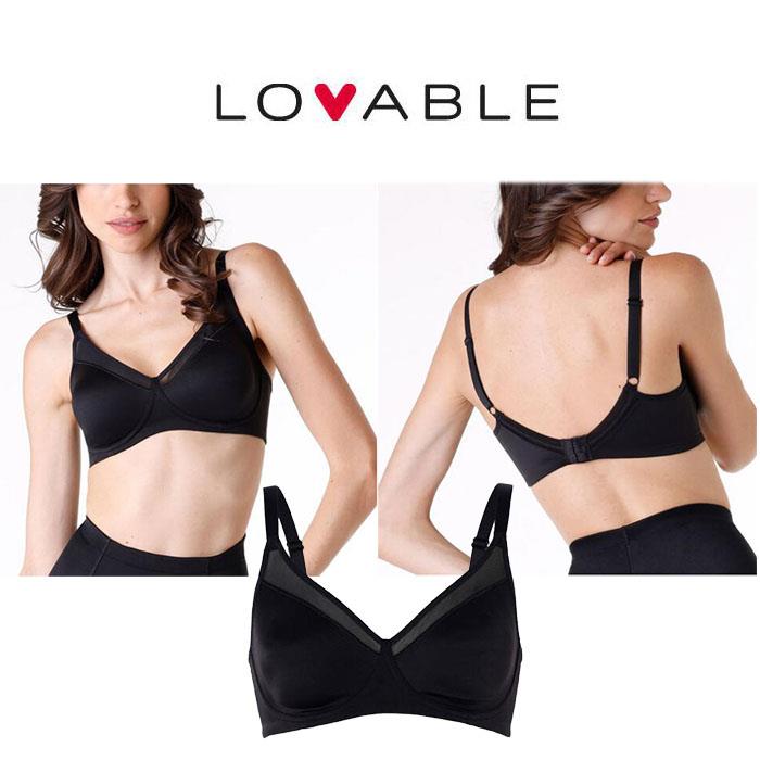 LOVABLE GENEROUS MODERN SHAPING L0CVO R NERO 34C