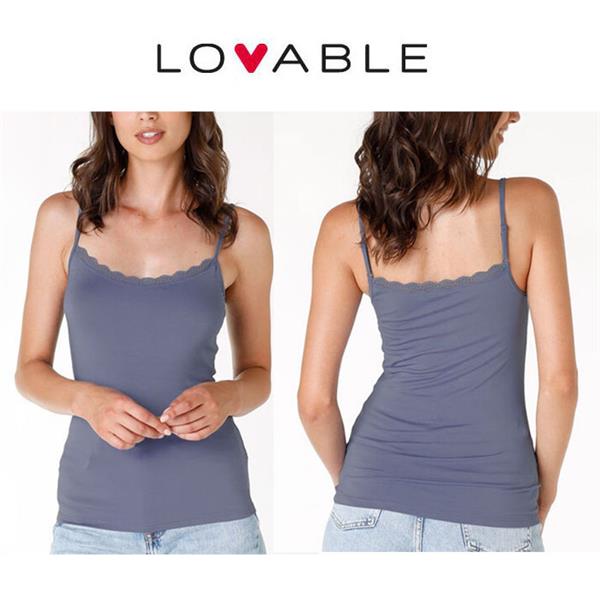 LOVABLE BASIC SOUL 17032 T/PIZZO S/S BLU POLVERE TG.5/XL