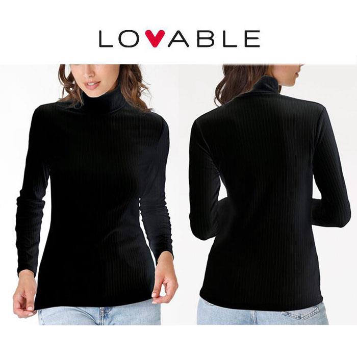 LOVABLE BASIC SOUL L0CX1 MAGLIA M/L COLLO LUPETTO NERO TG.3/M