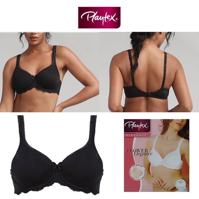 PLAYTEX FLOWER ELEGANCE P04MV RF NERO 34C