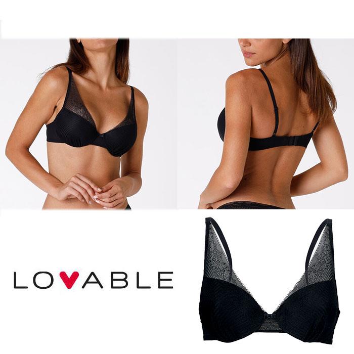 LOVABLE SENSUAL TOUCH L053E RF NERO 36B