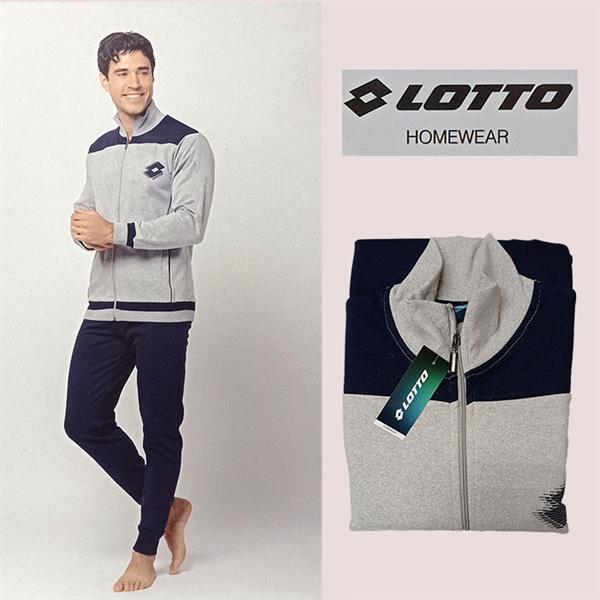 LOTTO HOMEWEAR TUTA FELPA UOMO ART.LA2026 GRIGIO MEL. TG.M/48