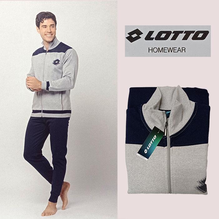 LOTTO HOMEWEAR TUTA FELPA UOMO ART.LA2026 GRIGIO MEL. TG.XL/52