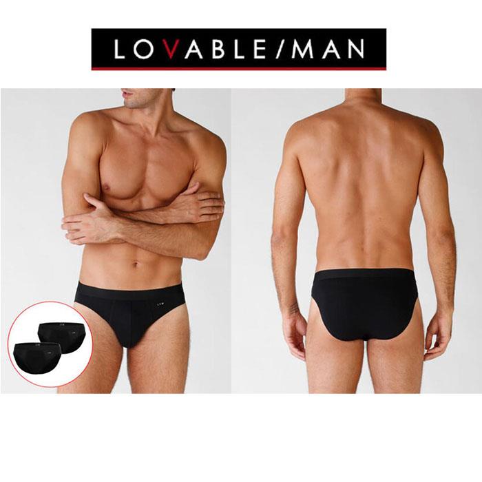 LOVABLE MAN COTTON STRETCH L09G3 BI-PACK S BLU TG.4/M