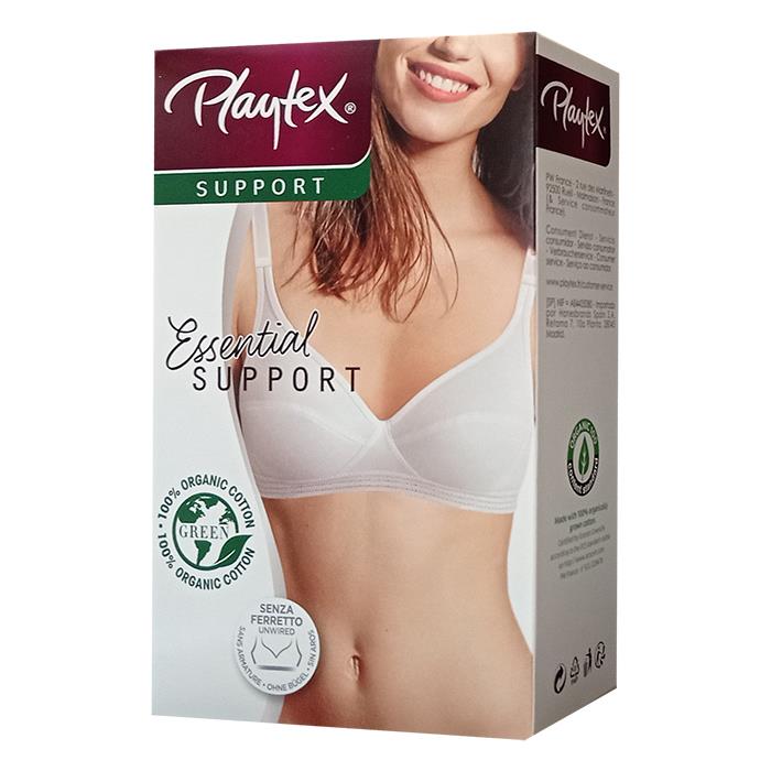 PLAYTEX ESSENTIAL ORGANIC COTTON P0BXT R BIANCO 36B