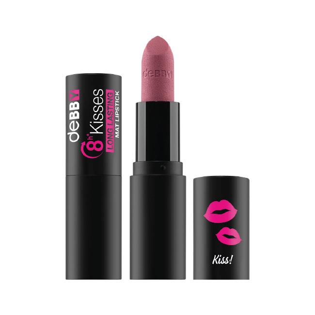 DEBBY 8h KISSES LONG LASTING MAT LIPSTICK 02 kind rose