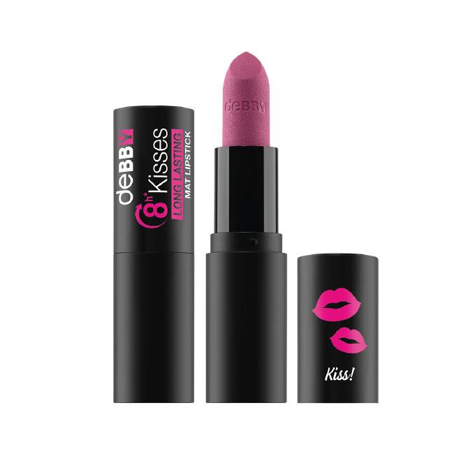 DEBBY 8h KISSES LONG LASTING MAT LIPSTICK 03 enthusiastic pink