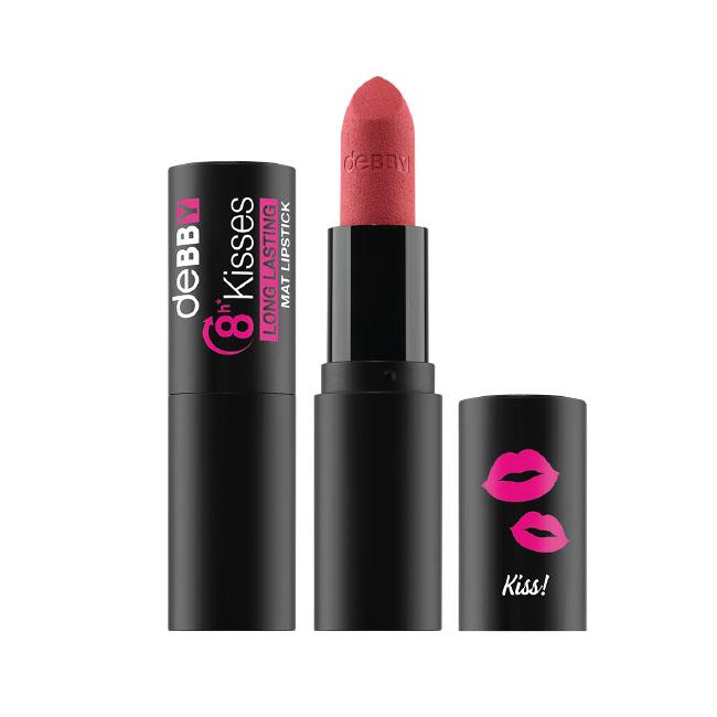 DEBBY 8h KISSES LONG LASTING MAT LIPSTICK 05 honest geranium