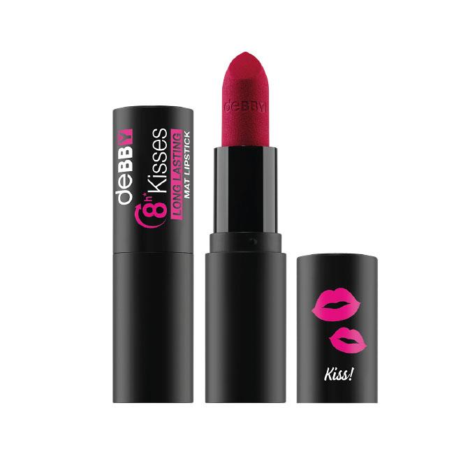 DEBBY 8h KISSES LONG LASTING MAT LIPSTICK 09 lively cherry