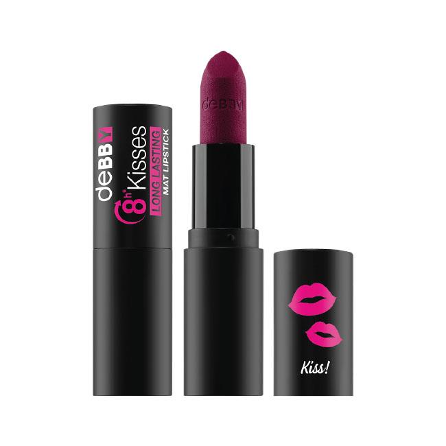 DEBBY 8h KISSES LONG LASTING MAT LIPSTICK 11 adventurous violet