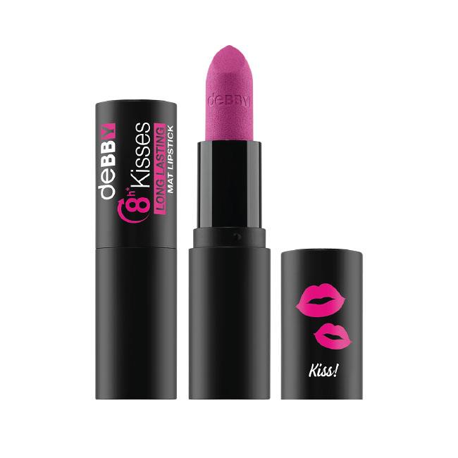 DEBBY 8h KISSES LONG LASTING MAT LIPSTICK 12 emotional cyclamen