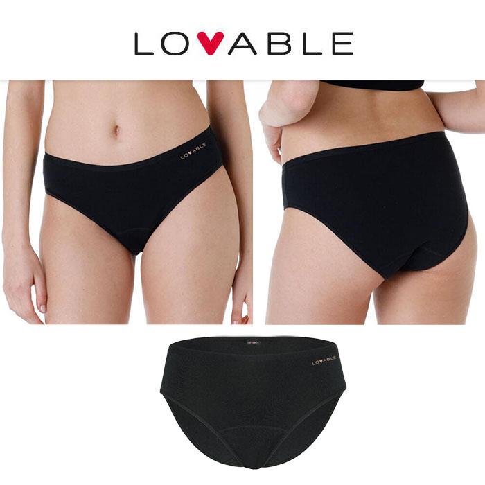 LOVABLE DRY PANTIES SLIP ASSORBENTE L0CIV NERO TG.4/L