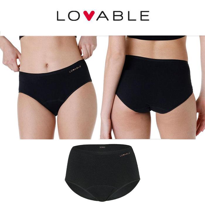 LOVABLE DRY PANTIES SLIP MIDI ASSORBENTE L0CIU NERO TG.4/L